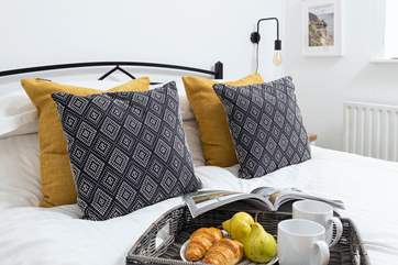 The cottage flows beautifully with stylish furnishings.