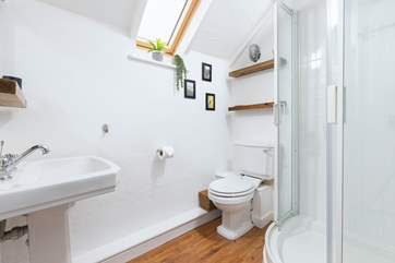 The shower-room at the cottage is perfectly formed.