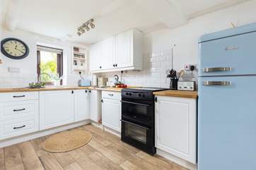 The kitchen is equipped for your enjoyment.