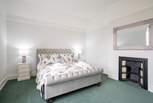 The spacious main bedroom on the second floor looks across to Ryde sea front. 