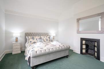 The spacious main bedroom on the second floor looks across to Ryde sea front.