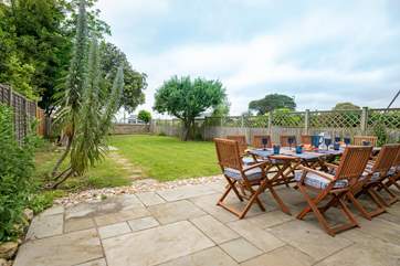 The well-kept garden is a sun-trap on those blissful summer days.