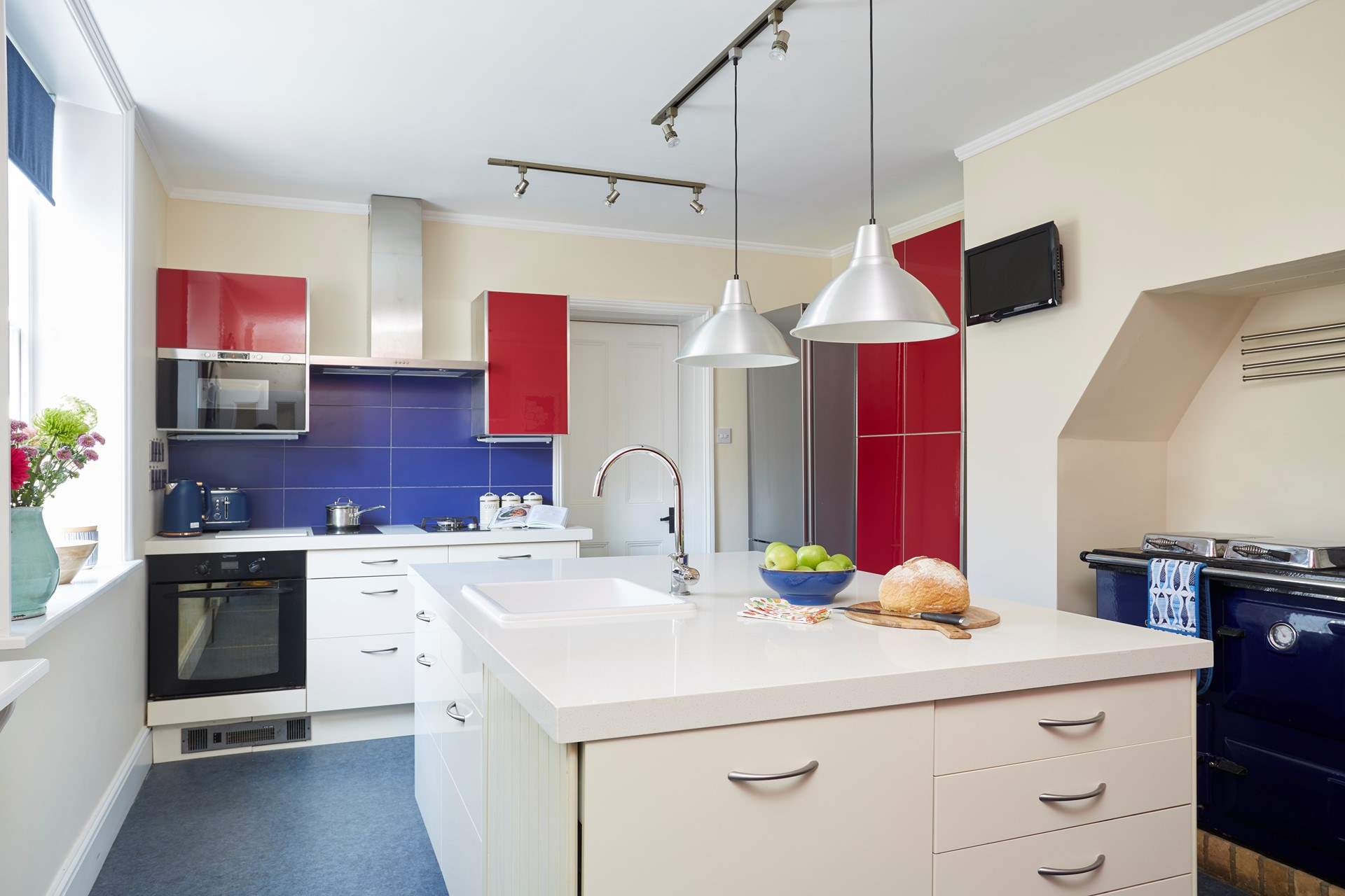 The modern kitchen is the perfect place to cook up a delicious meal for the family.