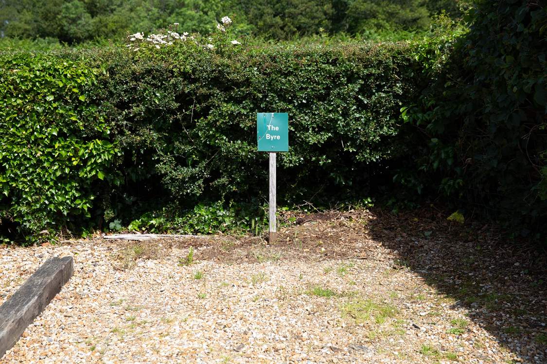 Designated parking bay for The Byre.