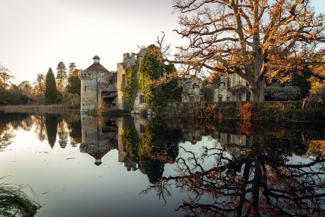 The estate at Scotney Castle in Kent offers woodland and parkland to explore.