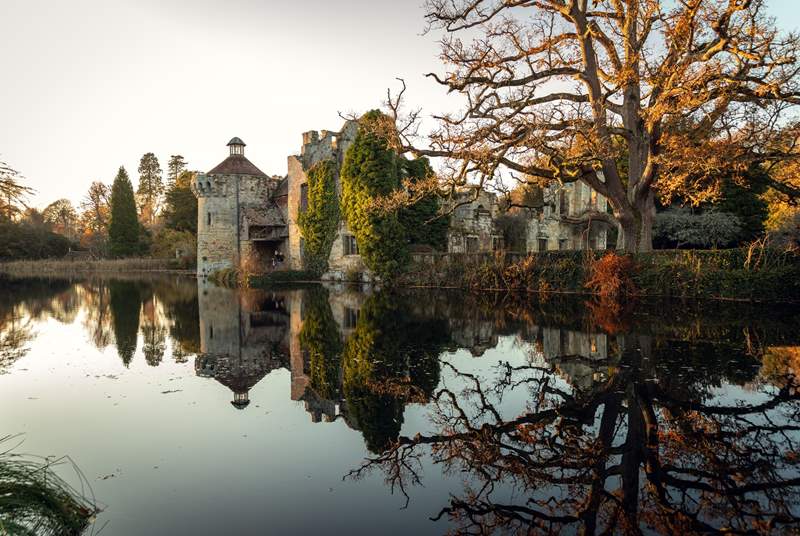 The estate at Scotney Castle in Kent offers woodland and parkland to explore.