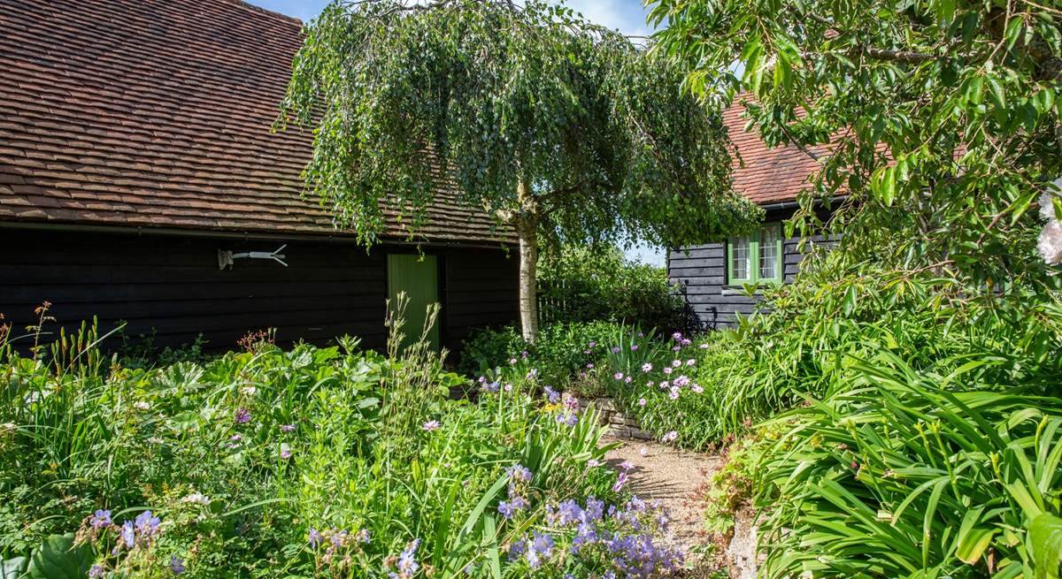 Walk across the communal courtyard where you will find a door to the shared laundry-room.