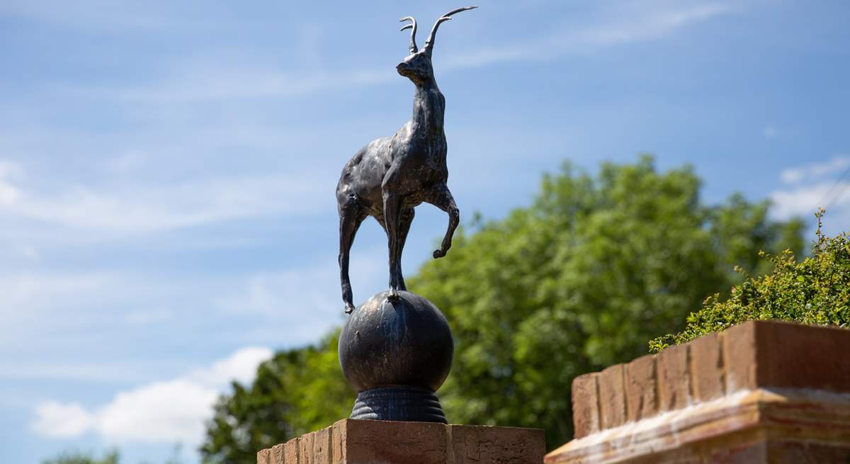 Look out for the stag on the main entrance pillar.