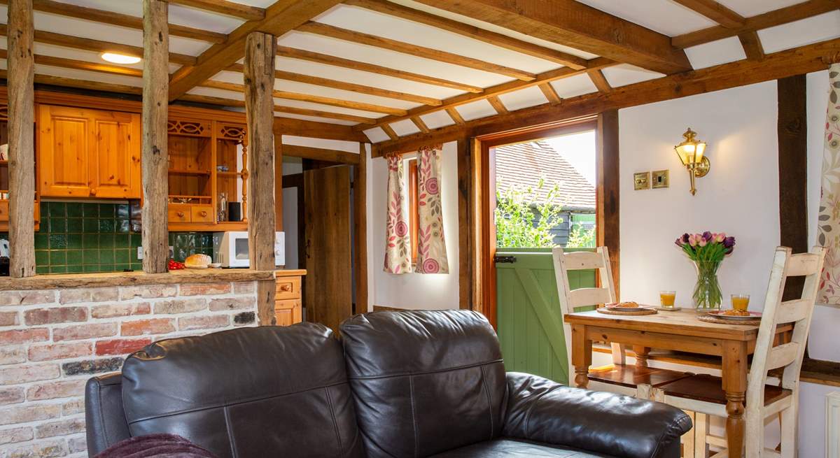 The open plan kitchen living area.