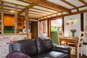 The open plan kitchen living area.
