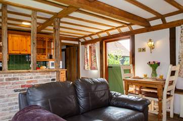 The open plan kitchen living area.