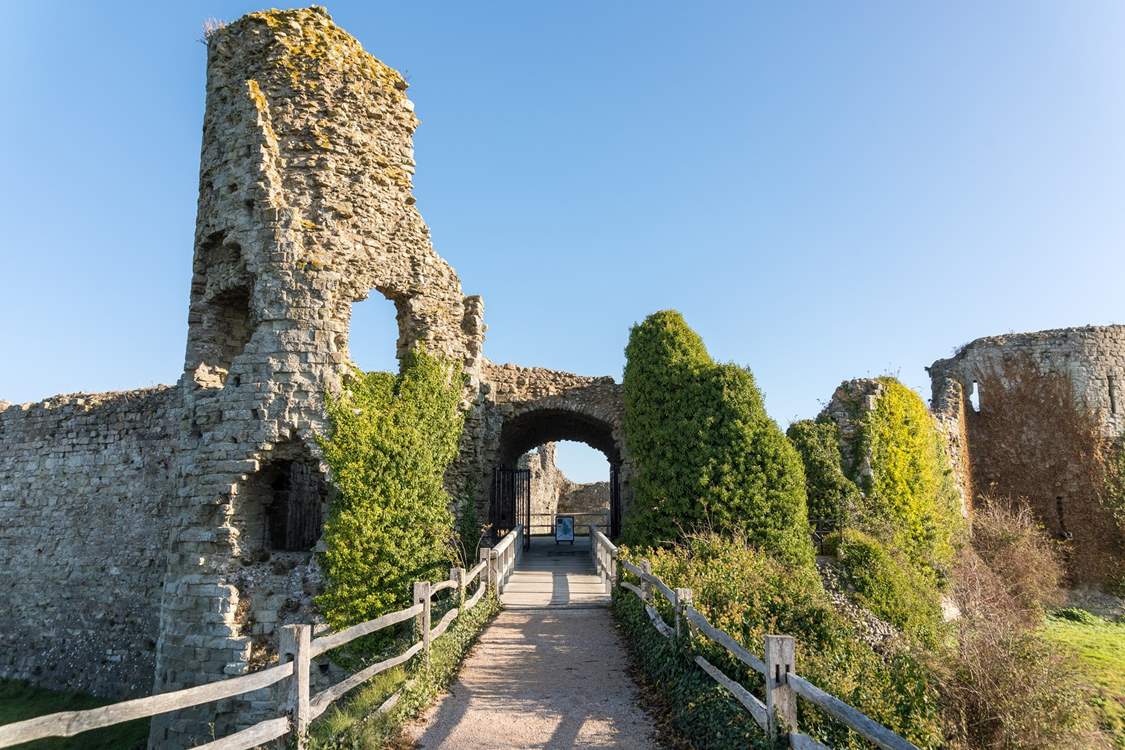 Visit the ruins of Pevensey Castle.