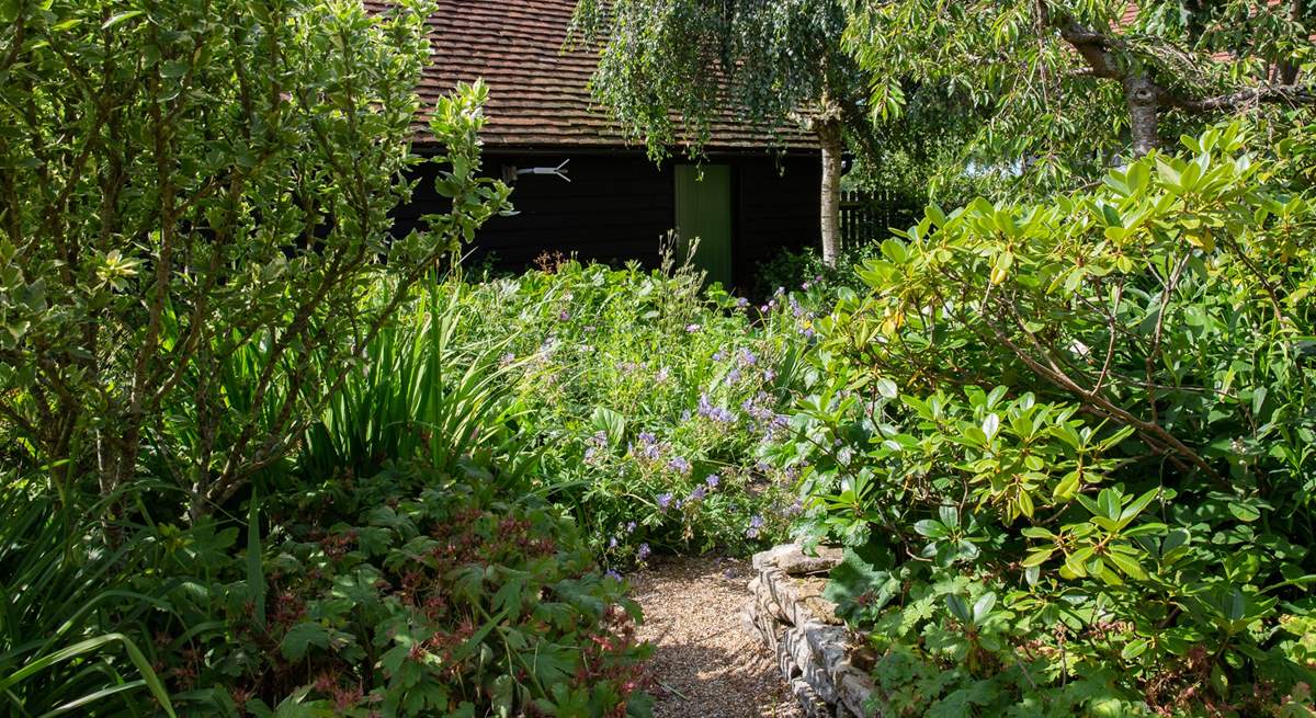 Walk across the communal courtyard where you will find a door to the shared laundry-room.