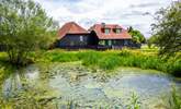 In the grounds of the farm is a large pond which attracts all types of wildlife and birds.  Do take care with children. - Thumbnail Image