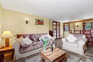 The comfortable living area.