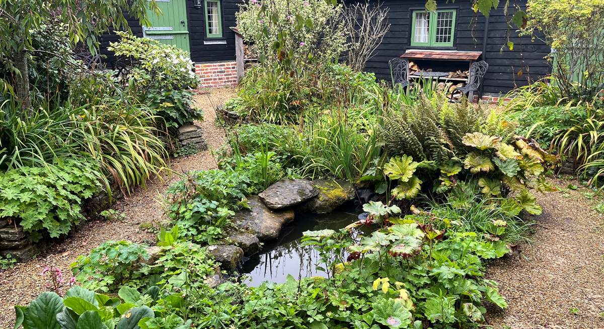 There is a pond in the courtyard, do take care with children.