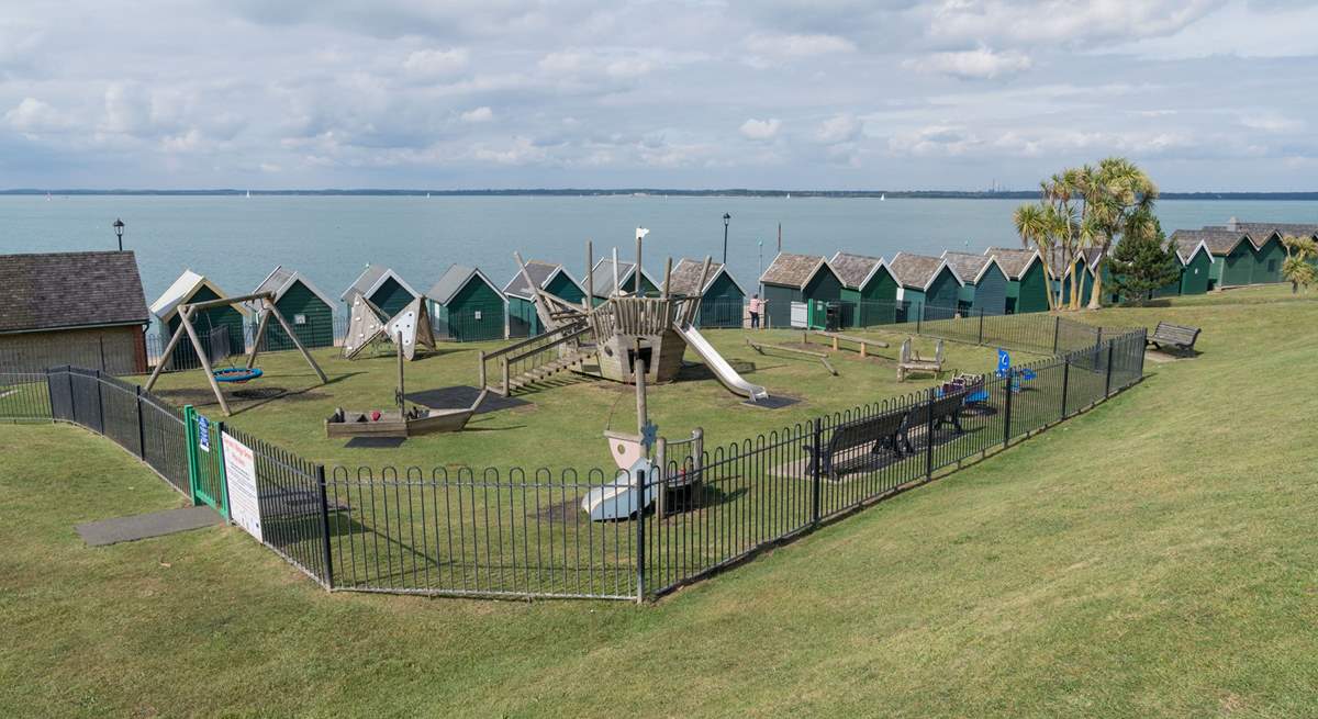 The younger ones will adore the enclosed play area situated on Gurnard Green.