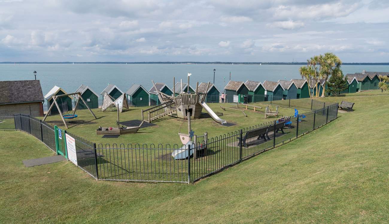 The younger ones will adore the enclosed play area situated on Gurnard Green.