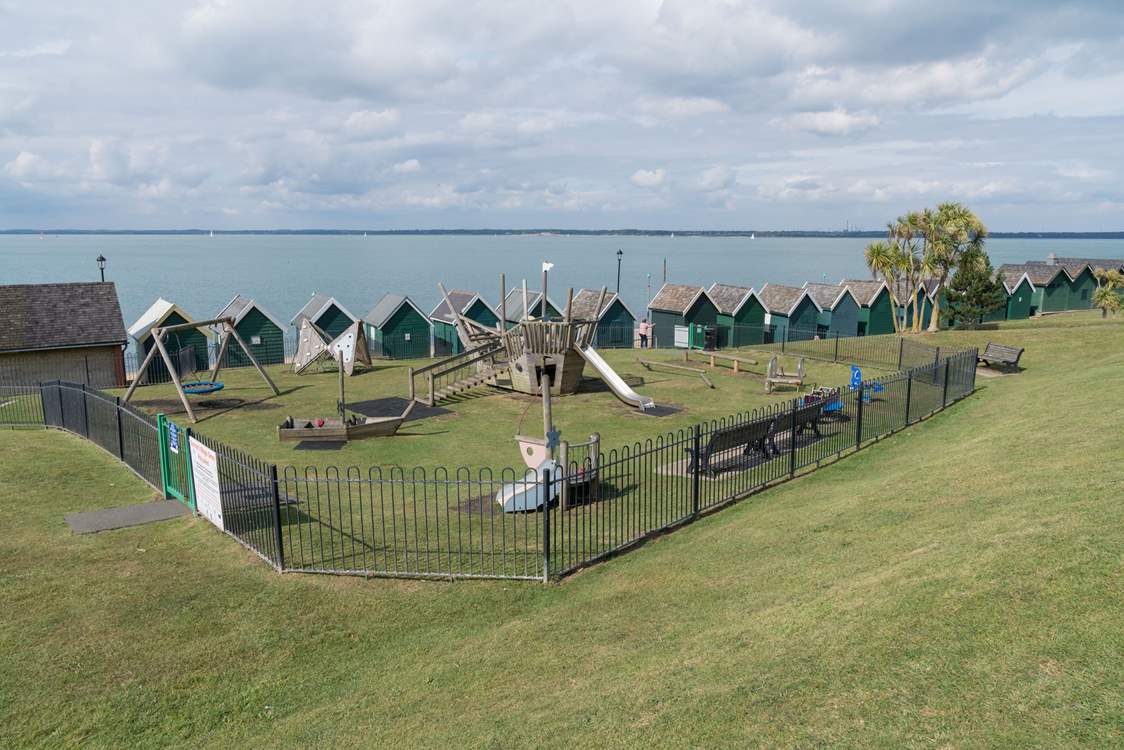 The younger ones will adore the enclosed play area situated on Gurnard Green.