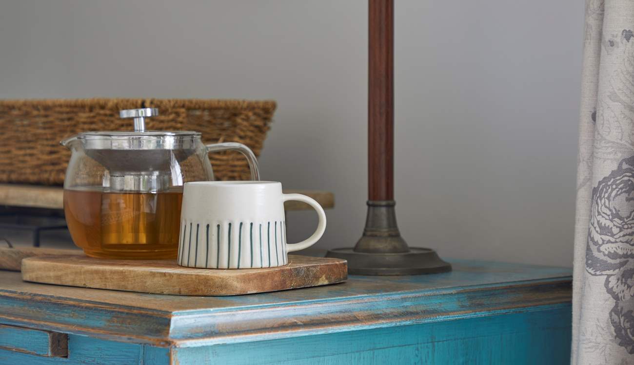 Relax in the morning with a cup of tea in bed.
