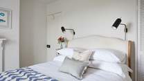 Bedroom 1 with cosy king size bed.