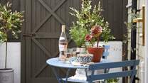 The rear outside area is the perfect spot for an evening tipple.