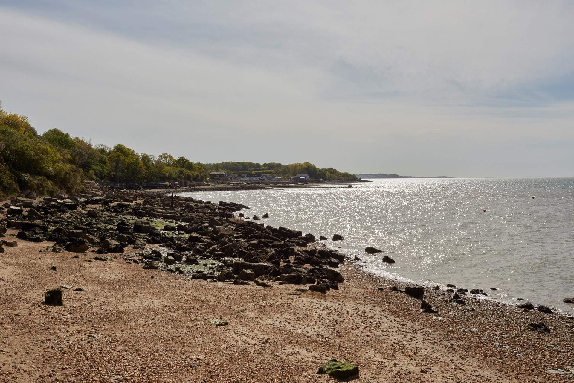 The quieter part of Gurnard beach is tucked away from the more popular beach - perfect for a picnic or barbecue. 