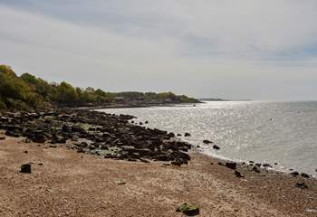 The quieter part of Gurnard beach is tucked away from the more popular beach - perfect for a picnic or barbecue. 