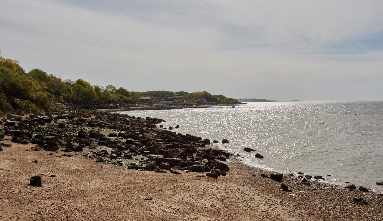 The quieter part of Gurnard beach is tucked away from the more popular beach - perfect for a picnic or barbecue. 