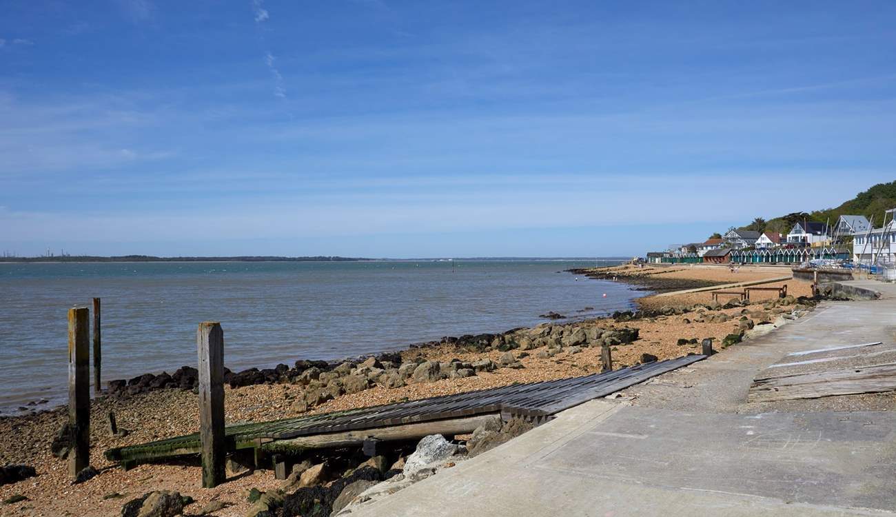 Gurnard beach is known for its spectacular sunsets.