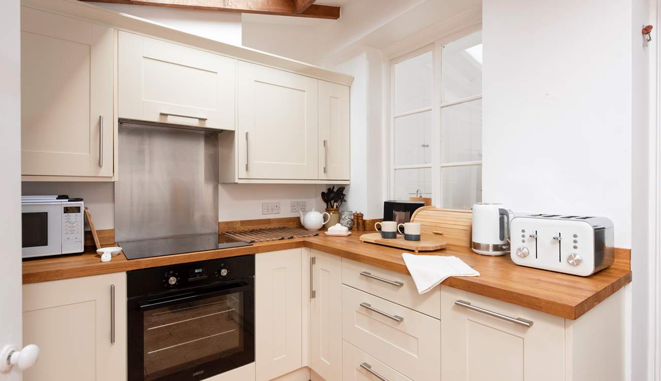 Everything you will need is close at hand in the kitchen.