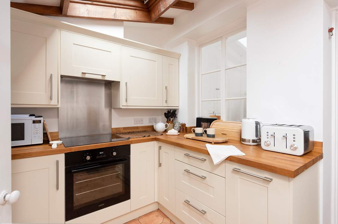 Everything you will need is close at hand in the kitchen.