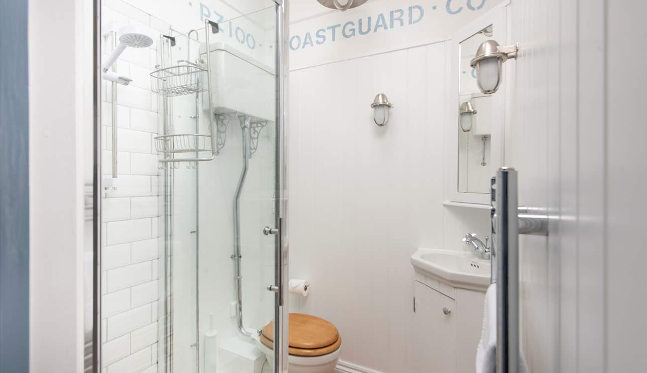 We love the nautical lighting in the downstairs shower-room.