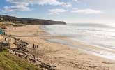 Praa Sands on the south coast is popular with walkers and surfers. - Thumbnail Image