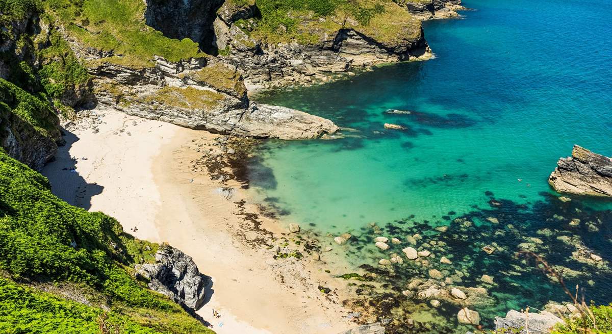 Pretty secluded coves are to be found in Cornwall.