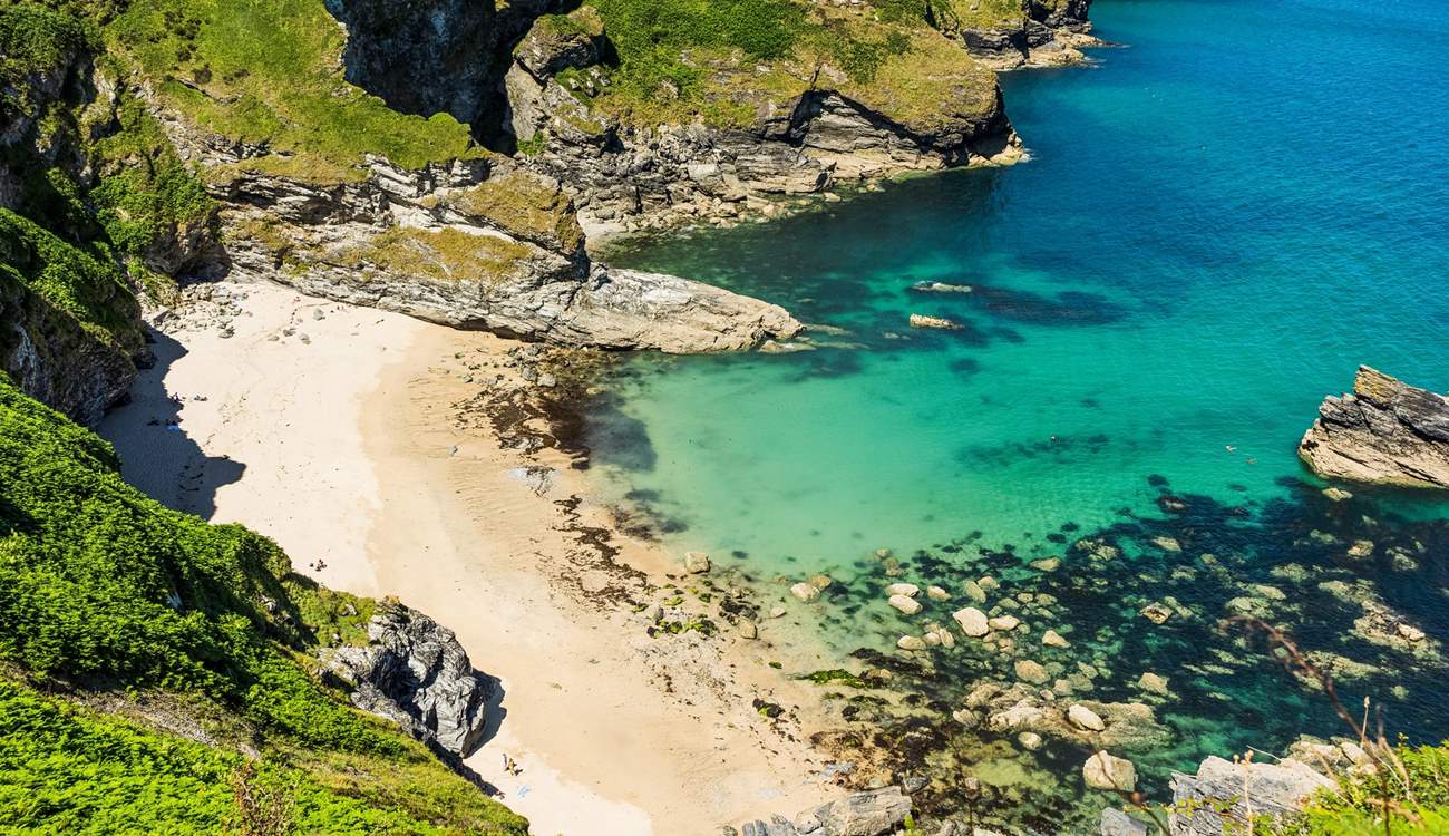Pretty secluded coves are to be found in Cornwall.
