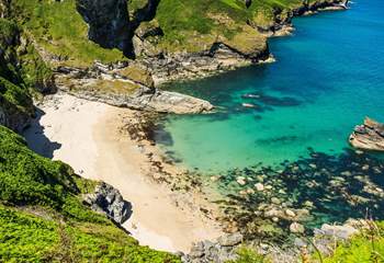 Pretty secluded coves are to be found in Cornwall.