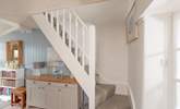 The stairs are typical of those in Cornish cottages and are narrow and steep in places.  - Thumbnail Image