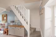 The stairs are typical of those in Cornish cottages and are narrow and steep in places.