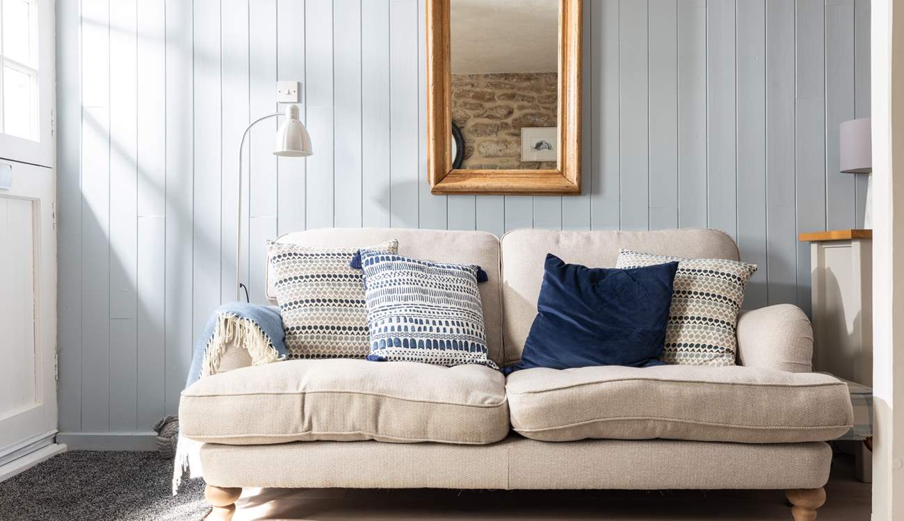 Sink into the squishy sofa.