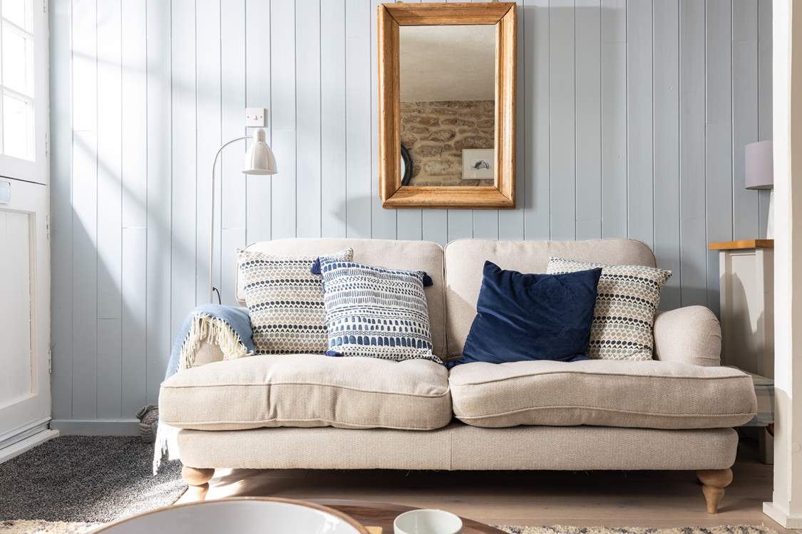 Sink into the squishy sofa.