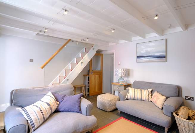 The cosy sitting-room has two comfy Loaf sofas.