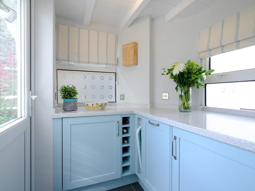 The back door opens into the utility-room off the kitchen/diner.