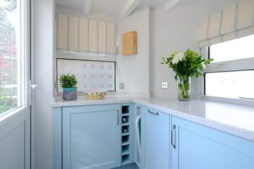 The back door opens into the utility-room off the kitchen/diner.