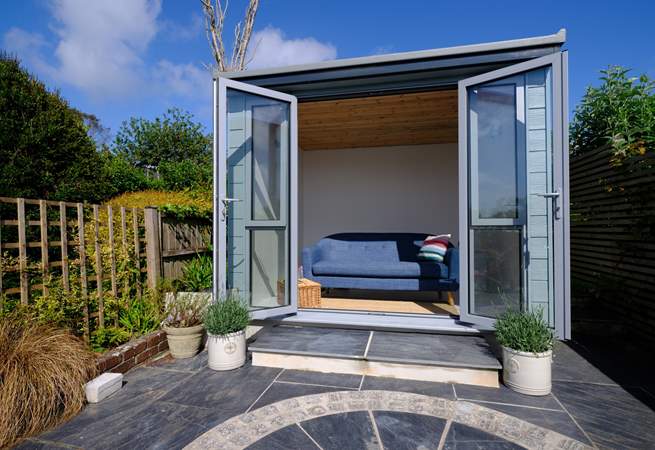 The summer-house is a peaceful and tranquil place to sit and relax.