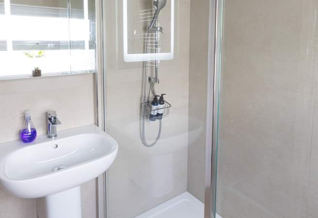 Enjoy an invigorating rainfall shower.