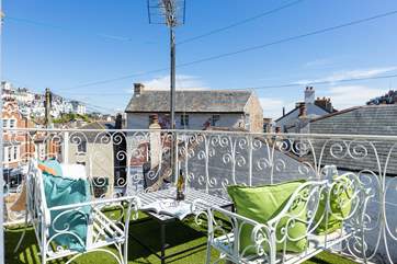 The rooftop terrace gives you a fabulous vantage point over the hustle and bustle of the high street below. You can even see the sea between the shop rooftops.