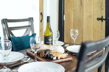 Dining together is a must in this beautiful cottage.