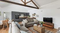 The Cowshed's amazing open plan living space.