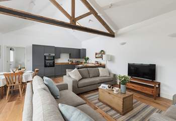 The Cowshed's amazing open plan living space.